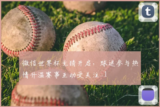 微信世界杯竞猜开启,球迷参与热情升温赛事互动受关注_1